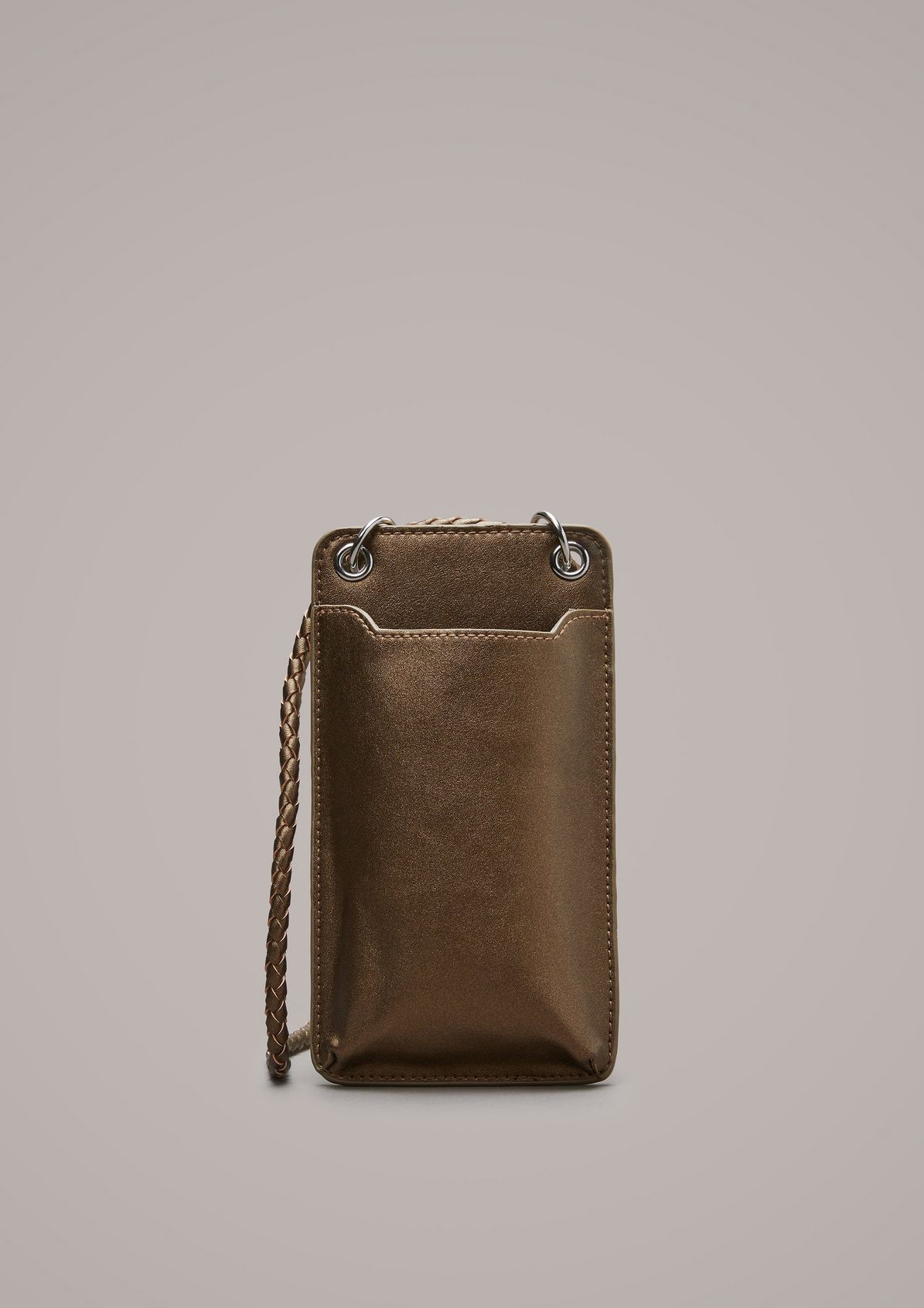 Phone Bag in Glattleder-Optik 