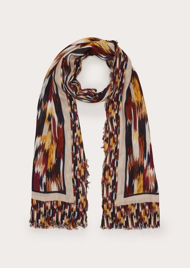 Women Scarves | Patterned viscose scarf - WX43466