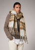 Soft scarf with fringing from comma