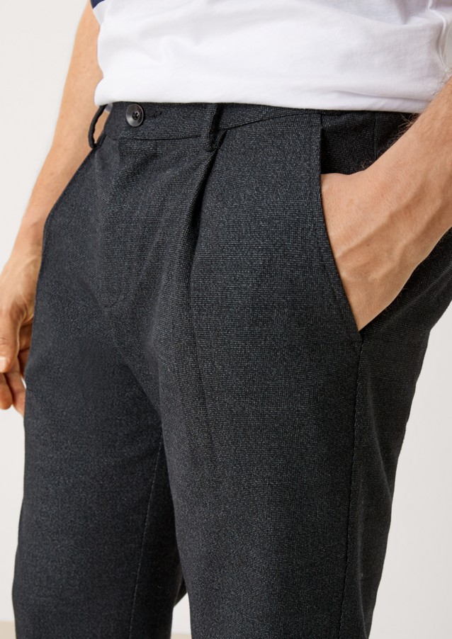 Men Trousers | Slim: trousers with a woven texture - ZL98461