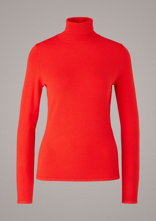 Knitted polo neck jumper from comma