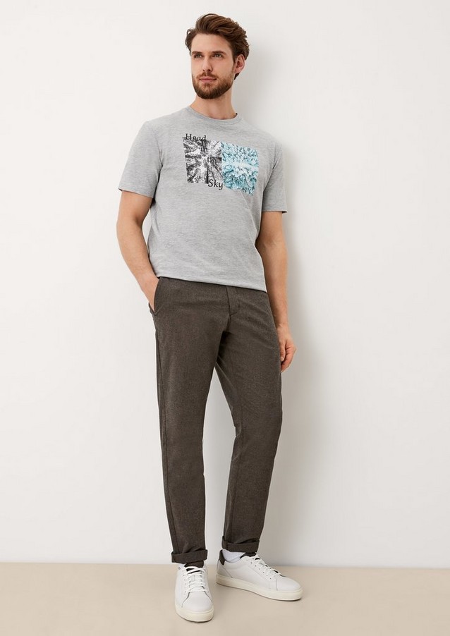 Men Trousers | Slim: trousers with a woven texture - RM26917