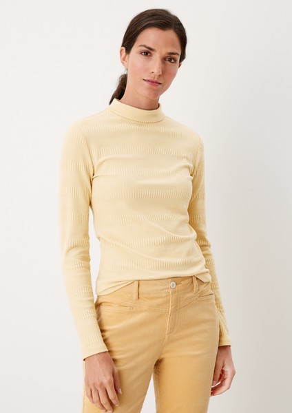 Damen Shirts & Tops | Langarmshirt mit Strukturmuster - LS39381