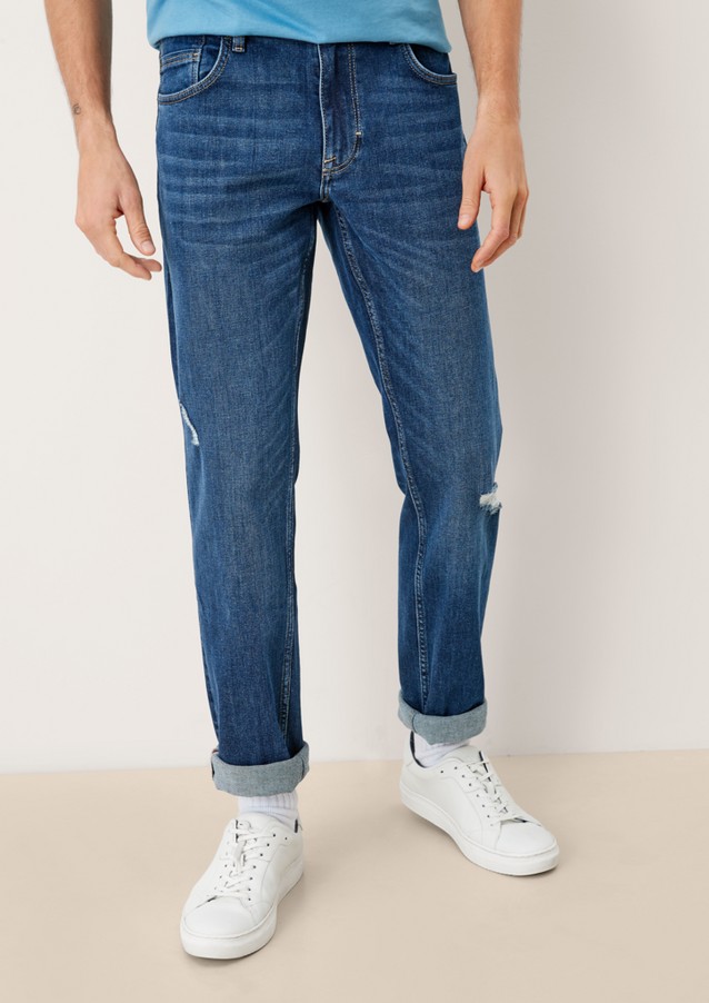 Herren Jeans | Regular: Denim im Used-Look - EV32042