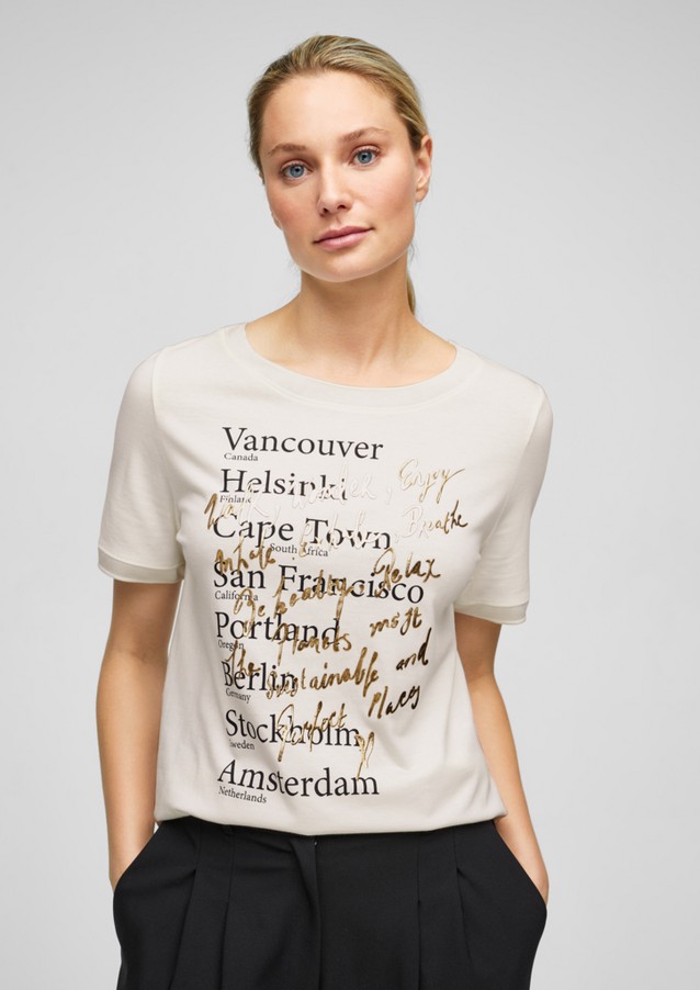 Femmes Shirts & tops | T-shirt en jersey orné d’une inscription - AE67784