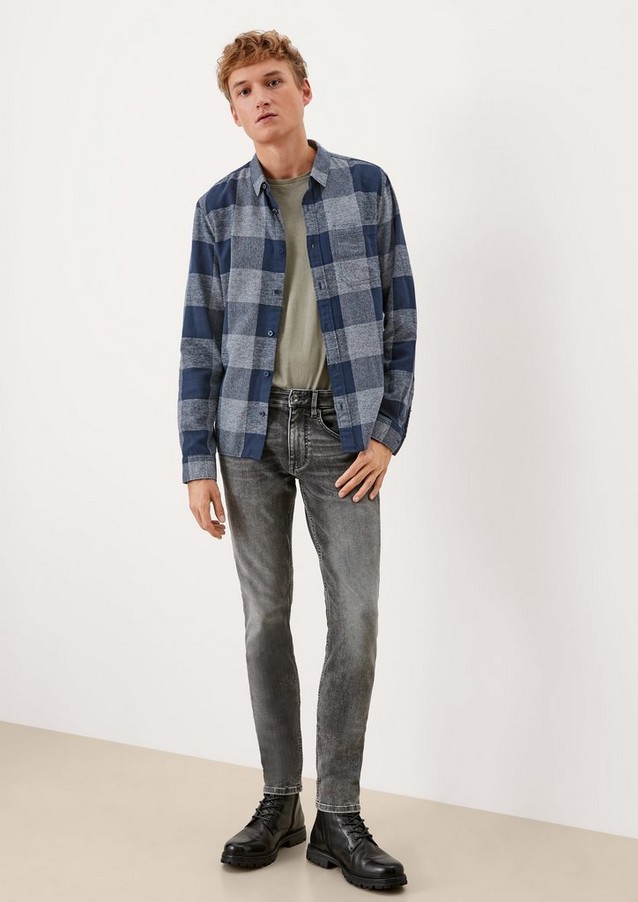 Hommes Chemises | Extra Slim : chemise en twill à carreaux - FB06544