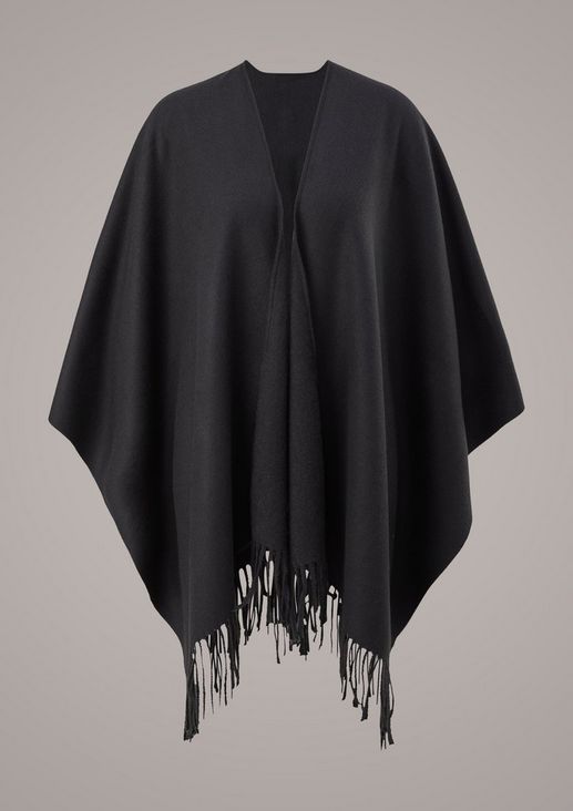 Cape with fringing from comma