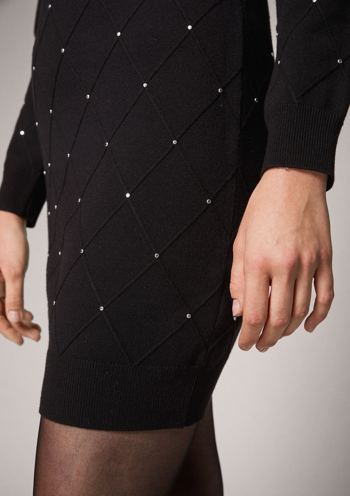 Textured dress with gemstones from comma