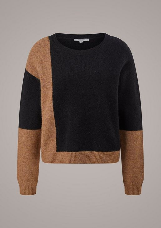 Jumper with an intarsia pattern from comma
