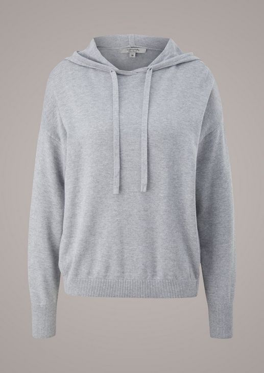 Fine knit hooded jumper from comma