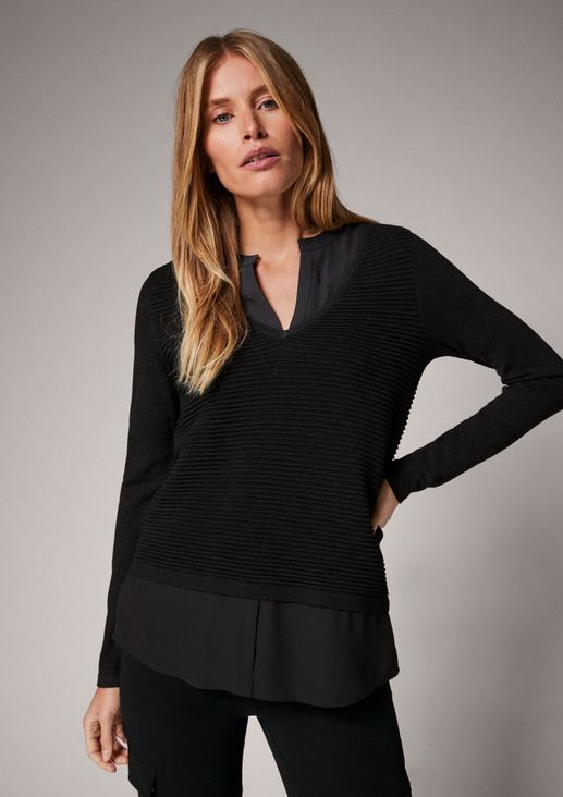Jumper with chiffon trim from comma