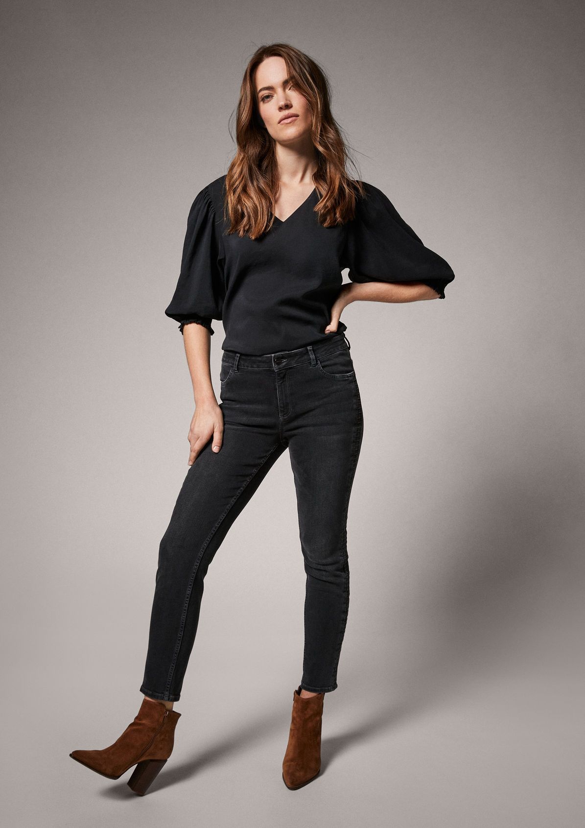 Skinny: skinny ankle-length jeans from comma
