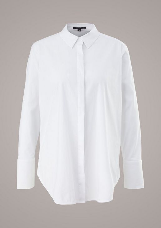 Blouse with a concealed button placket from comma