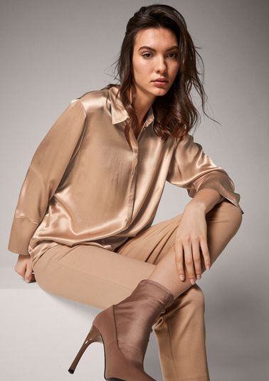 Satin blouse with wide sleeves from comma