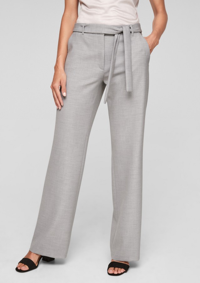 Women Trousers | Regular: trousers with a woven texture - JC38034