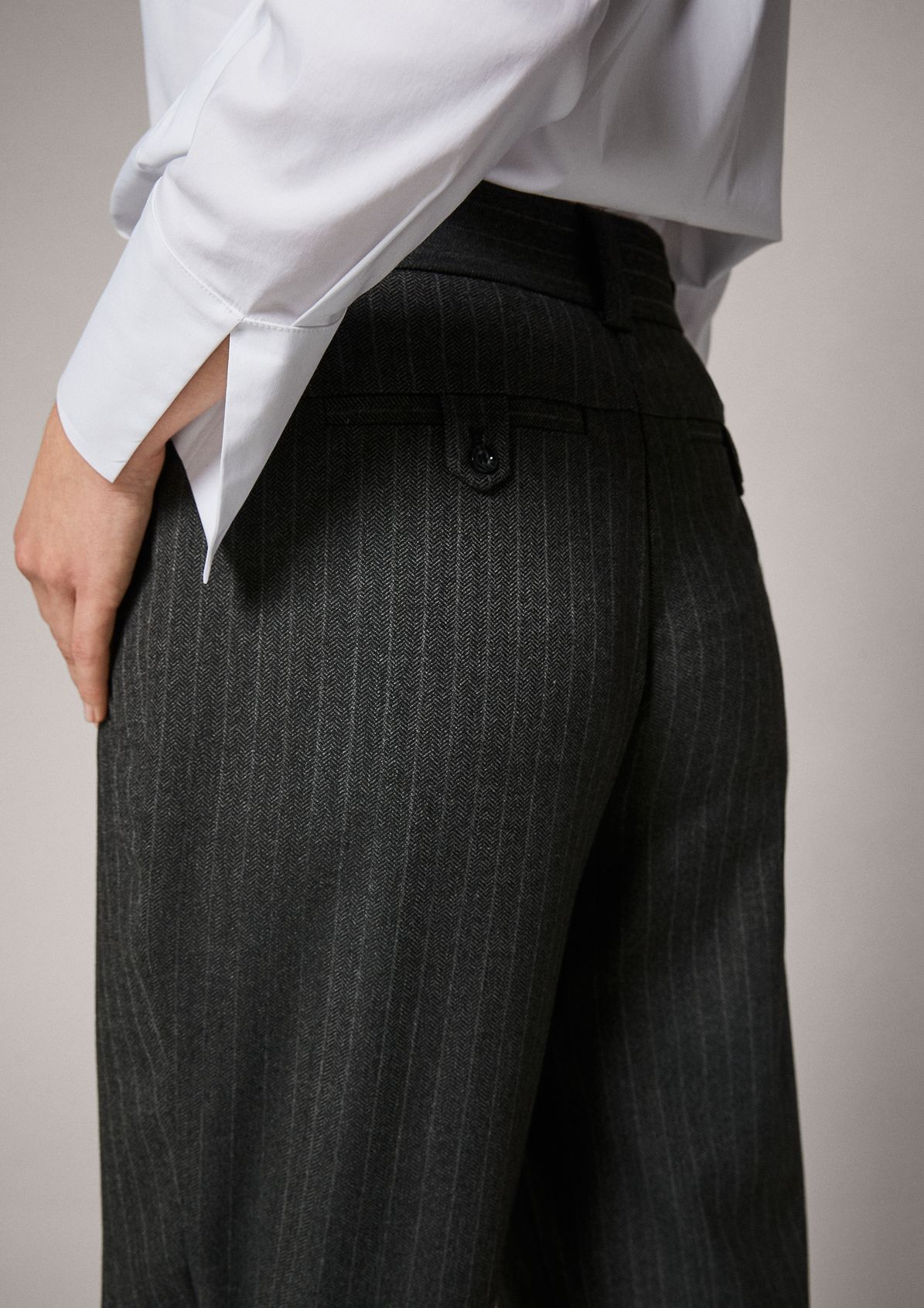 Regular: pinstripe trousers from comma