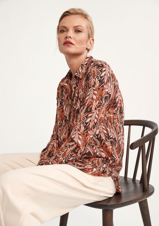 Long blouse with an all-over print from comma