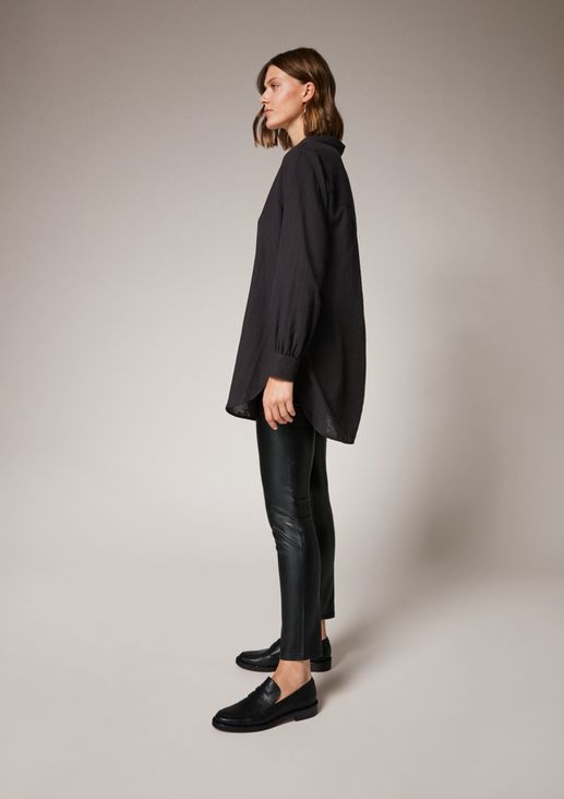 Long blouse with a notch neckline from comma