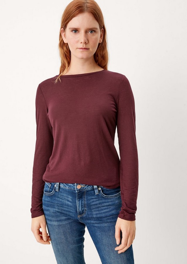 Damen Shirts & Tops | Langarmshirt mit Leinen - DP31901