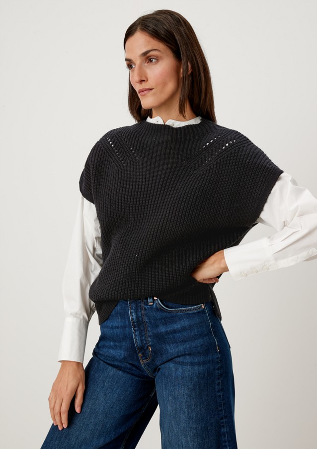 Women Shirts & tops | Sleeveless jumper in blended wool - PV45045