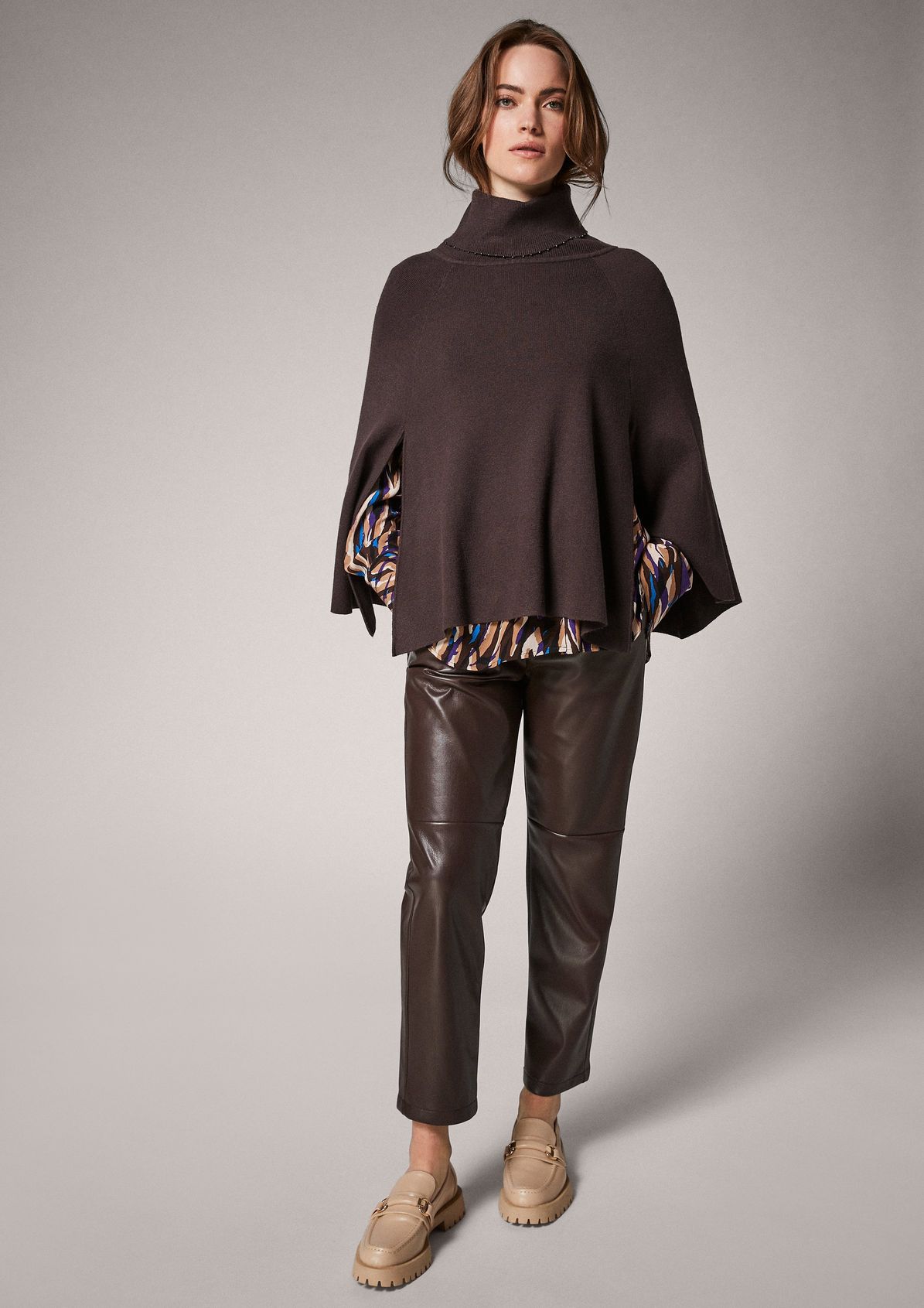 Polo neck poncho from comma