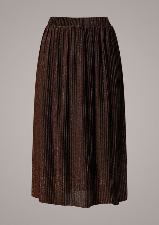 Pleated skirt with glitter yarn from comma