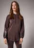 Sweatshirt with faux leather from comma