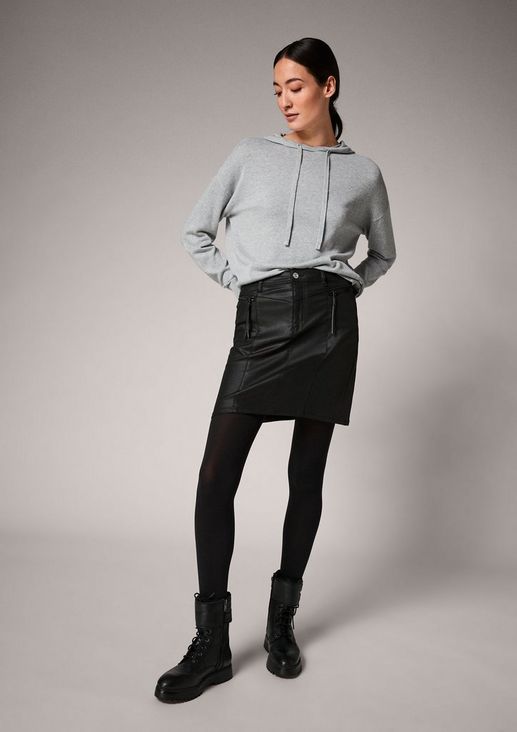 Slim skirt in a leather look from comma
