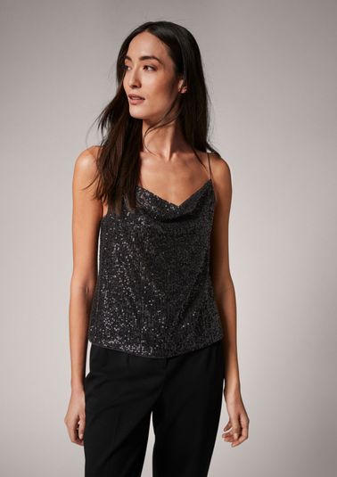 Top with cowl neckline from comma