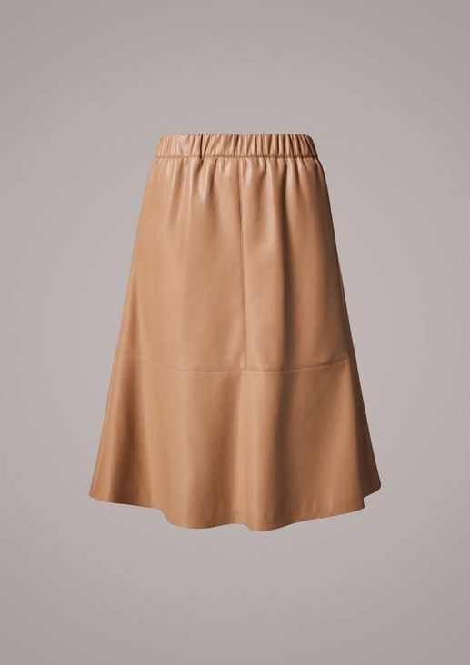 Faux leather midi skirt from comma