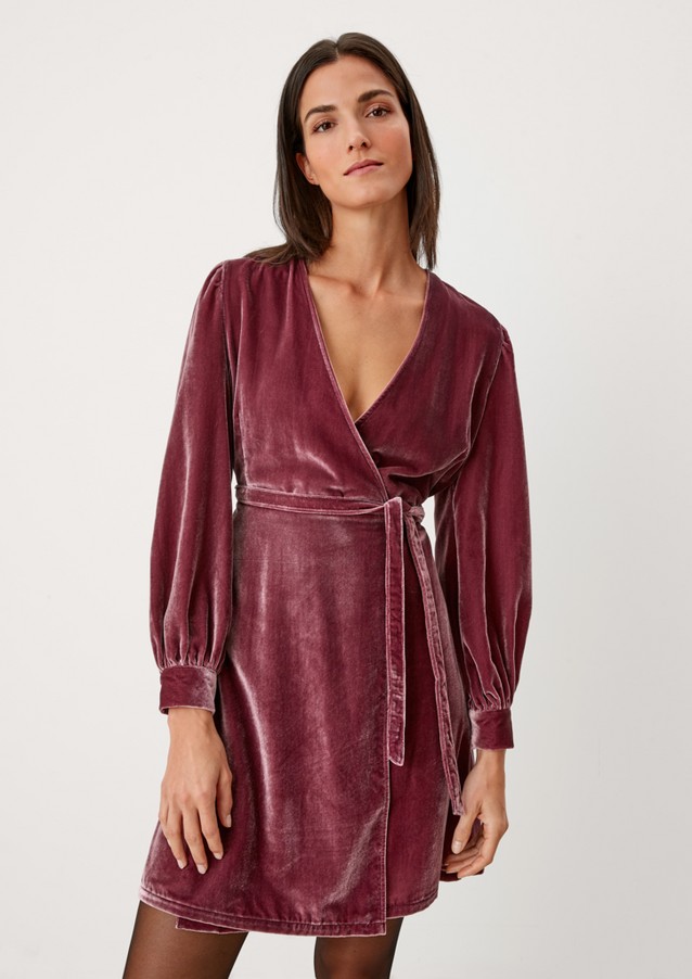 Femmes Robes | Robe portefeuille en velours - QL99133