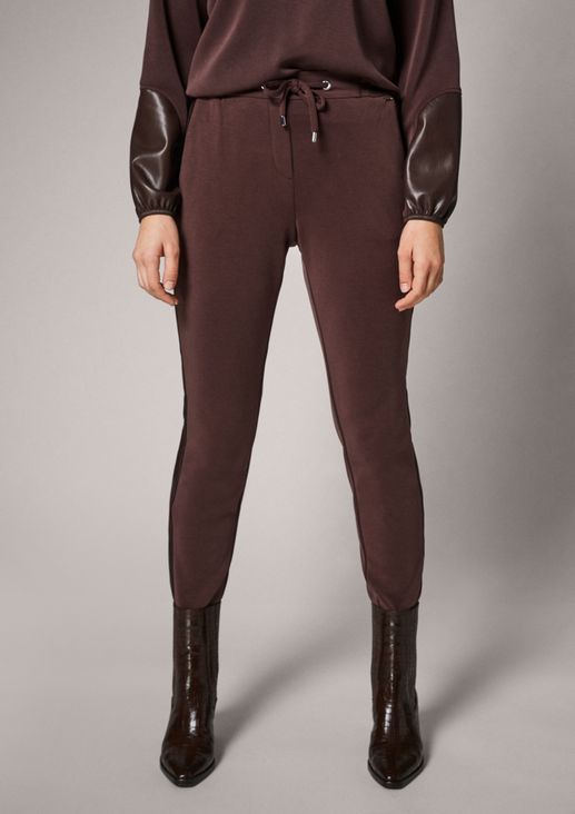 Regular: tracksuit bottoms with faux leather from comma