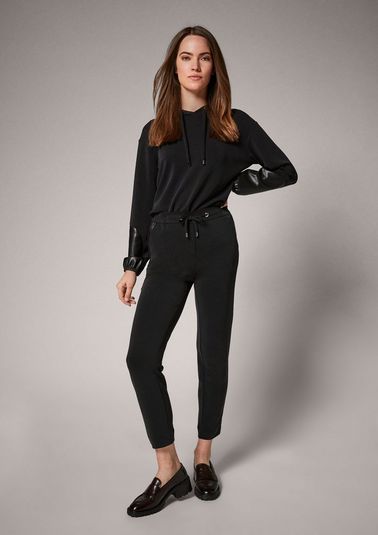 Regular: tracksuit bottoms with faux leather from comma