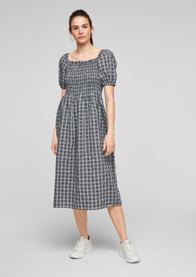 Damen Kleider | Baumwollkleid mit Smok-Büste - FQ21108