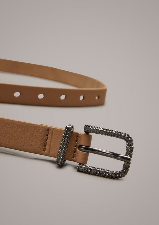 Genuine leather belt from comma