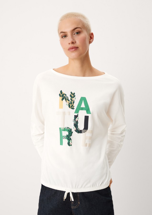 Damen Shirts & Tops | Print-Shirt mit Gummizugbund - CQ25799