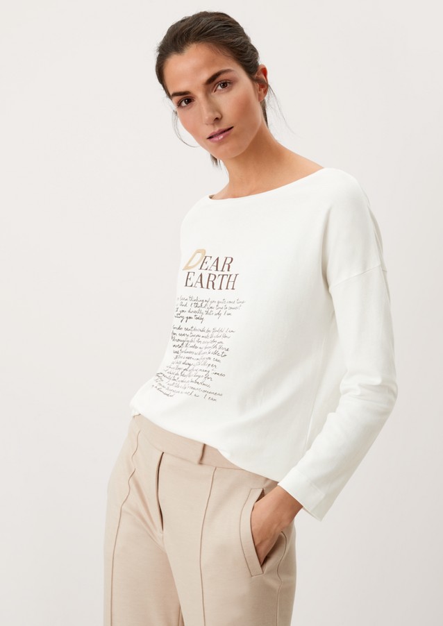 Damen Shirts & Tops | Langarmshirt mit Pailletten-Artwork - TX28572