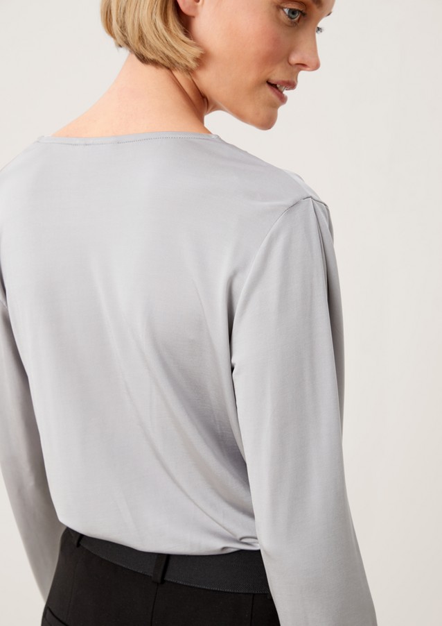 Damen Shirts & Tops | Langarmshirt mit Cache-Coeur-Ausschnitt - HP33598