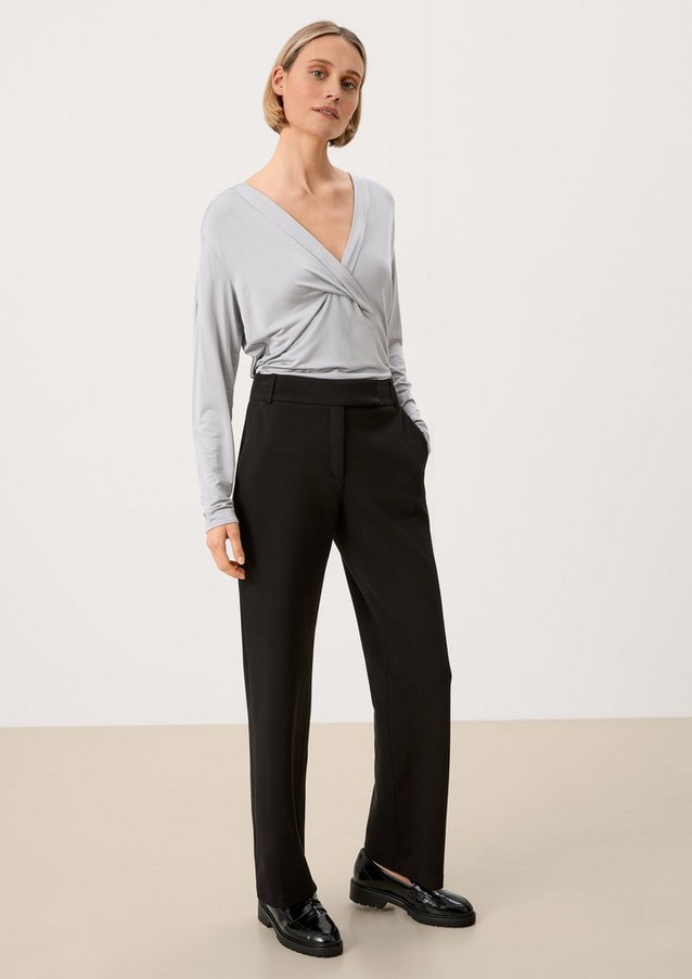 Damen Shirts & Tops | Langarmshirt mit Cache-Coeur-Ausschnitt - HP33598