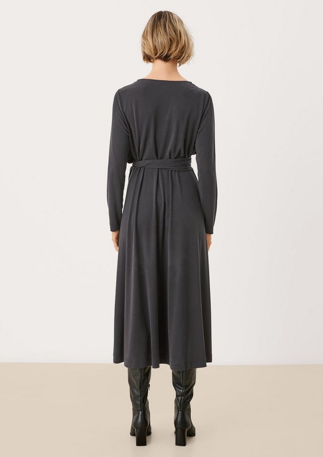 Femmes Robes | Robe portefeuille en modal mélangé - NQ75225