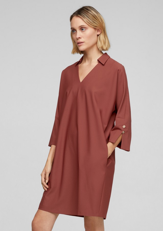 Femmes Robes | Robe chemisier en viscose mélangée - NK35670