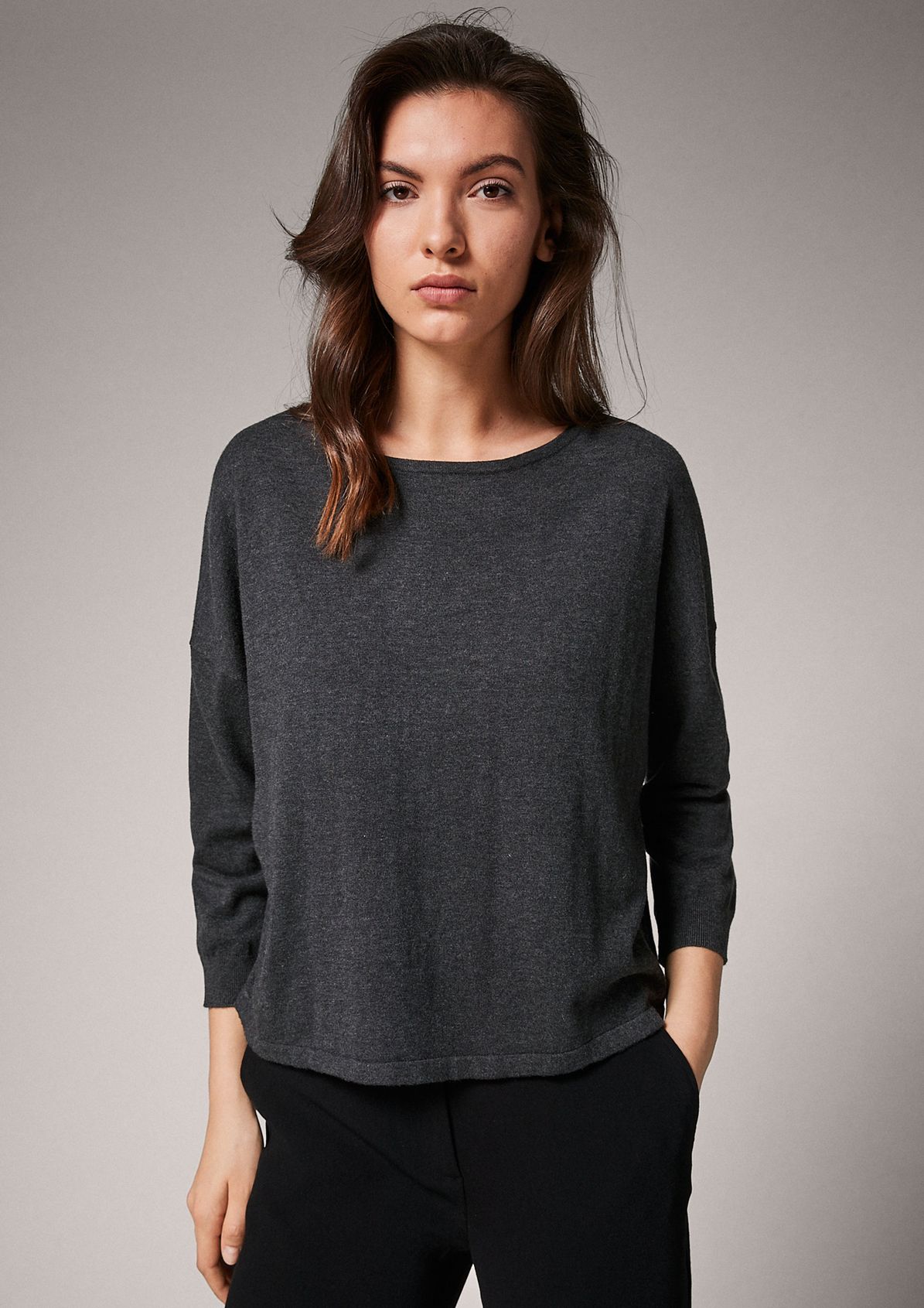 Fine knit jumper with cashmere from comma