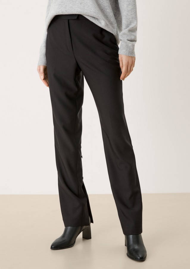 Women Trousers | Regular: trousers with decorative buttons - BP76605