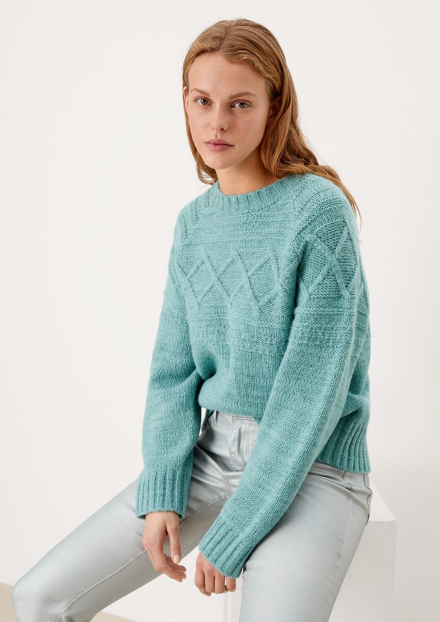 Damen Pullover & Sweatshirts | Pullover mit Strickmuster - CQ87041