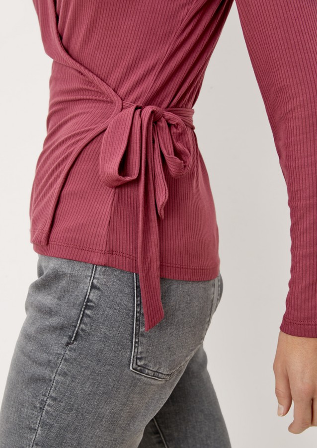 Damen Shirts & Tops | Langarmshirt mit Wickeldetail - HM70246