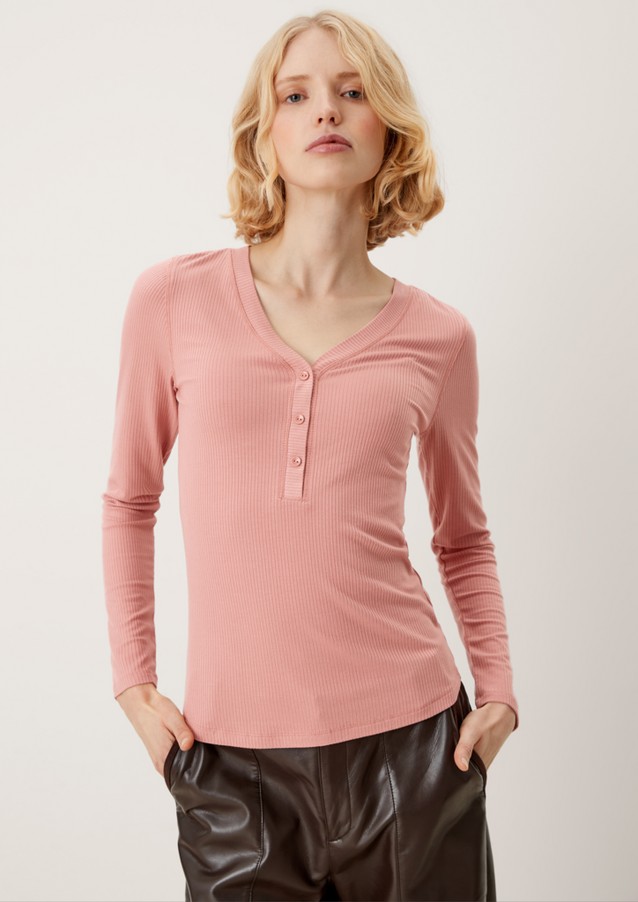 Femmes Shirts & tops | Haut à manches longues de texture côtelée - DL29727