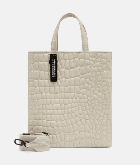 Faux crocodile leather handbag in DIN format from liebeskind