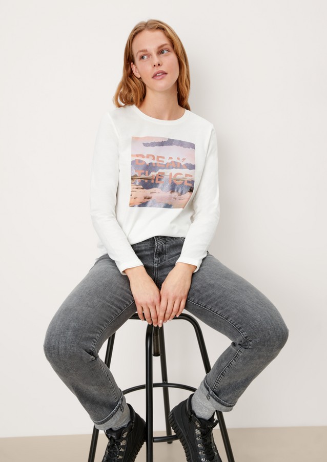 Damen Shirts & Tops | Langarmshirt mit Frontprint - GV36536