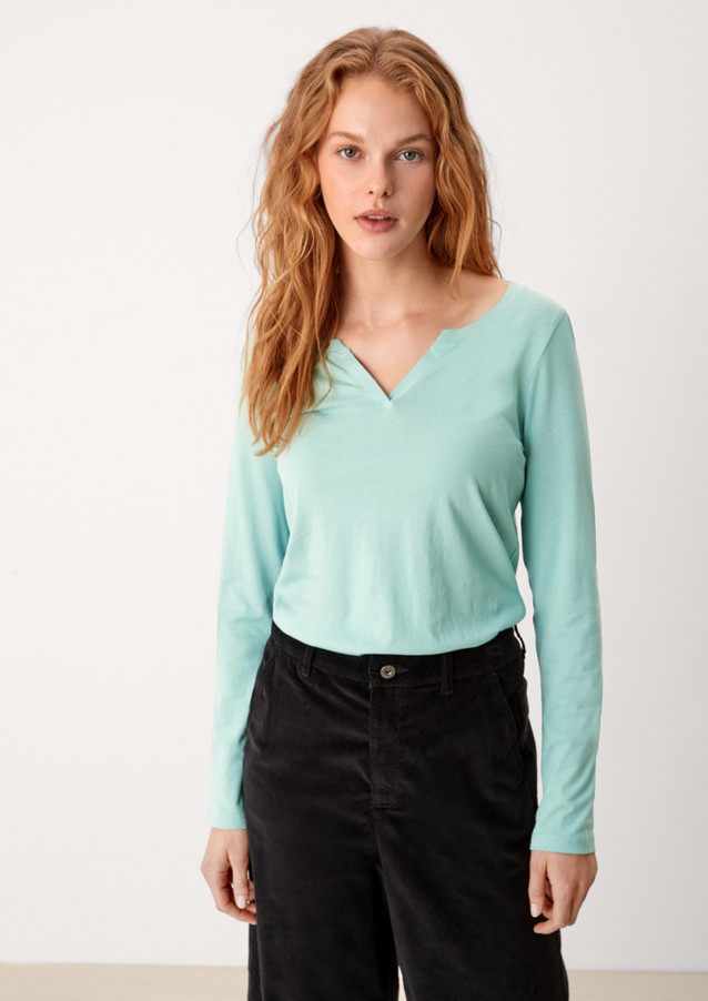 Damen Shirts & Tops | Langarmshirt mit V-Neck - NW92519