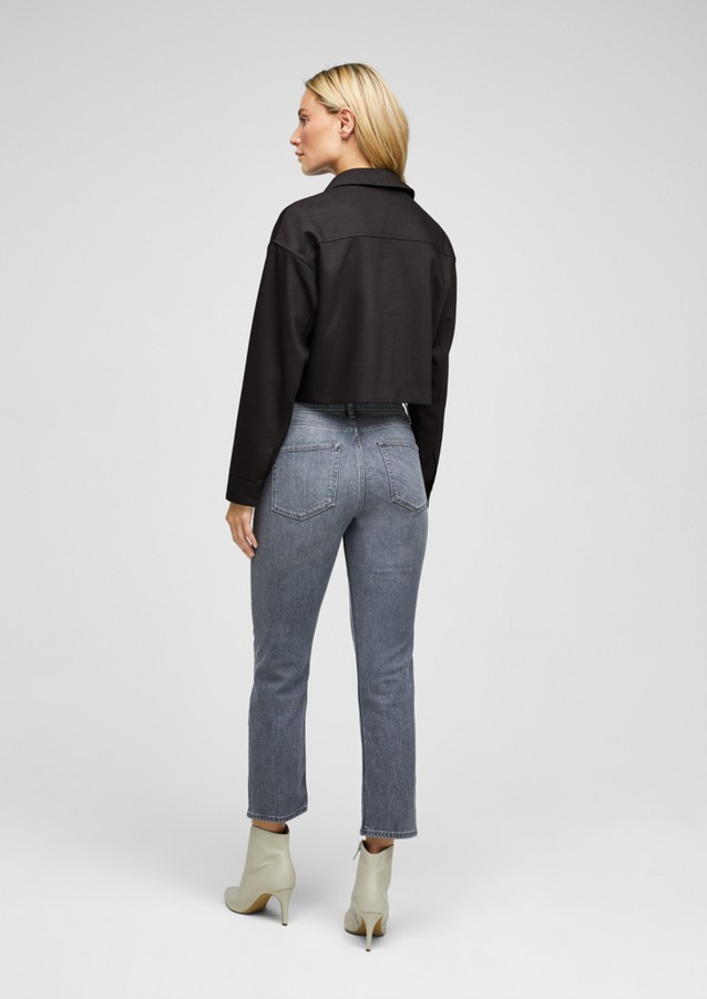 Women Jackets | Short jacket with a flap pocket - PQ04216
